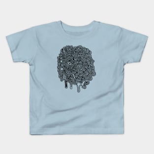 Moon woodcut Kids T-Shirt